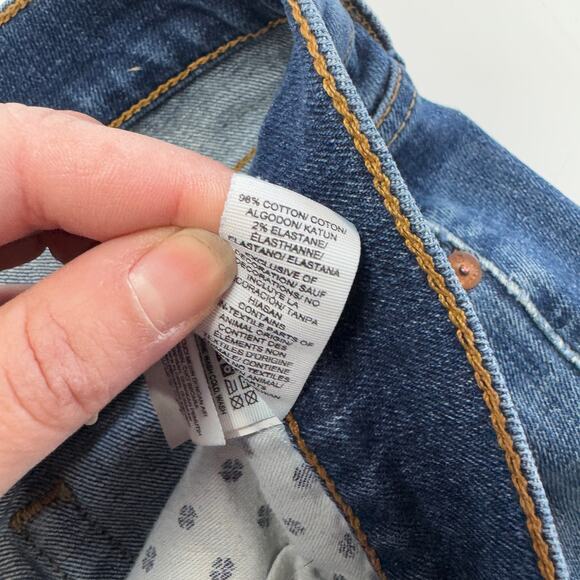 Lucky Brand Jeans Mens 31 x 32 Blue 121 Slim Distressed Denim Cotton - Picture 6 of 9